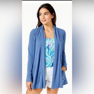 Lilly Pulitzer Luxletic Royal Blue Split Back Jacket Size L BB12